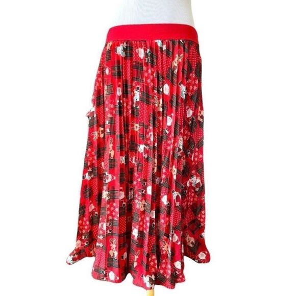 NWT Womens Kate Kasin Holiday Christmas A-Line Vintage Look Skirt - Sz XS - Picture 1 of 1